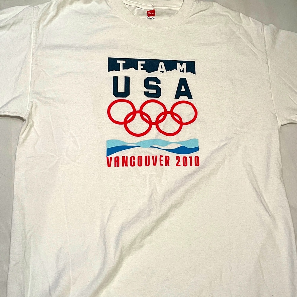 Vintage Team USA Vancouver 2010 Olympics T-Shirt – White Hanes 6.1 Tagless